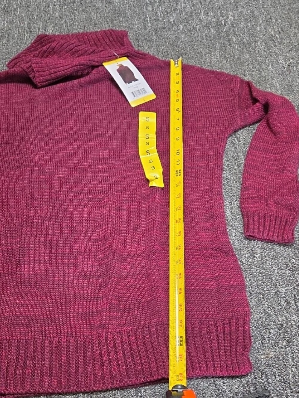 Matty M Raspberry Knit Turtleneck Sweater - Picture 5 of 6